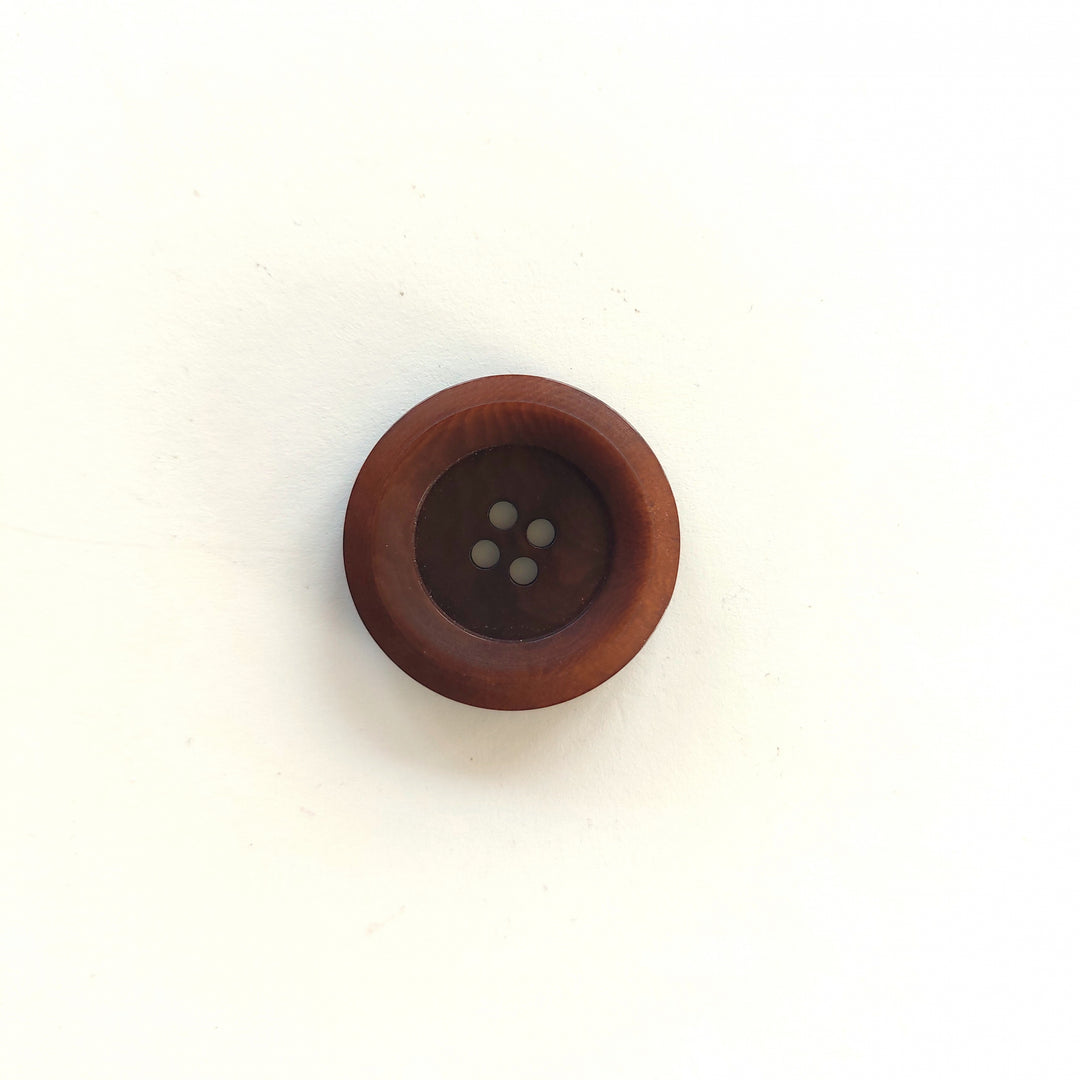 Corozo knap 9 : mørkebrun - 17 mm