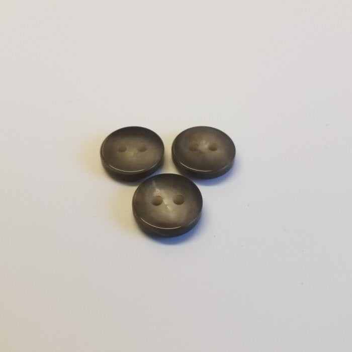 Bøffelhornsknap 70 : brun - 13 mm