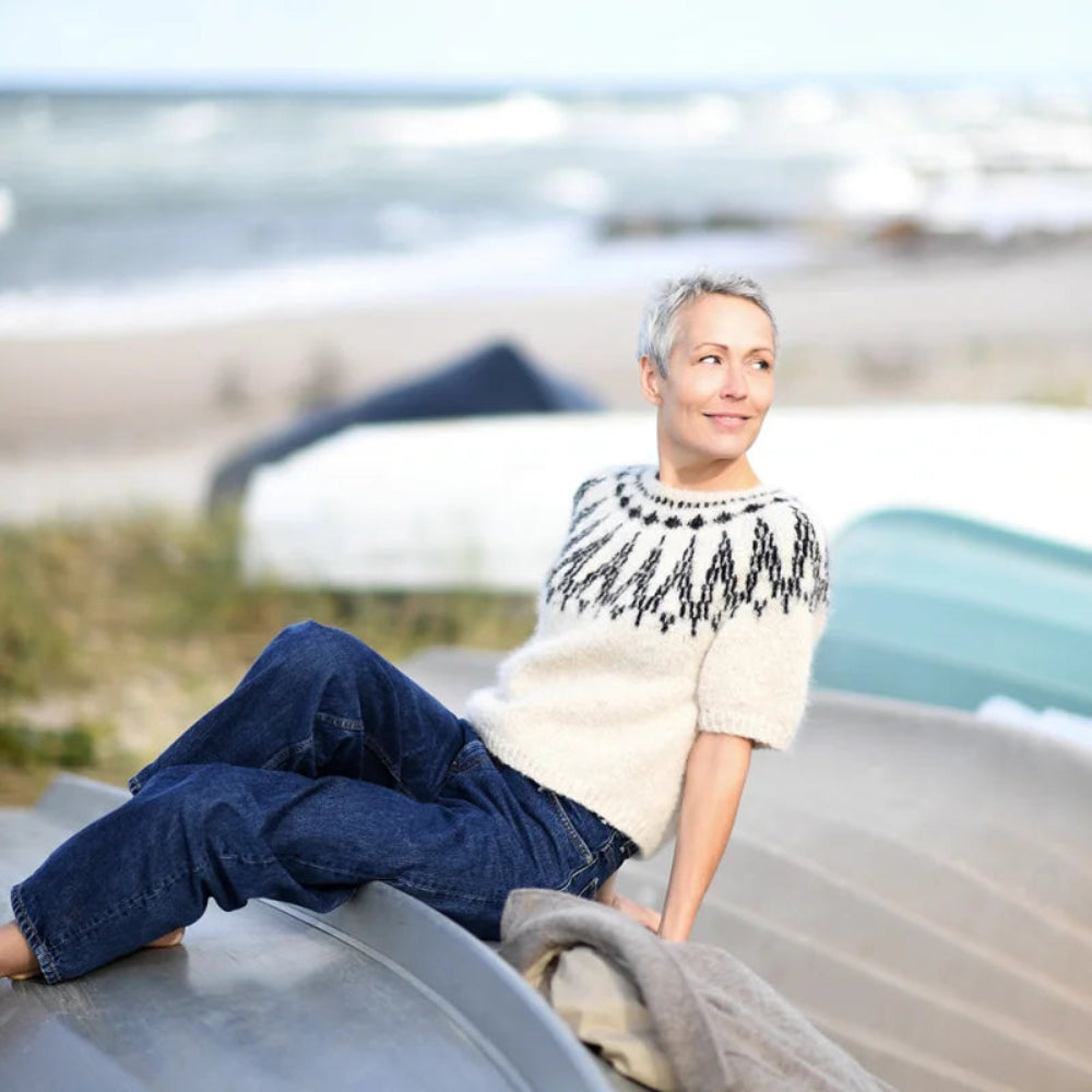 ALUNA SWEATER langærmet Anne Ventzel - Garnkit (uden opskrift)