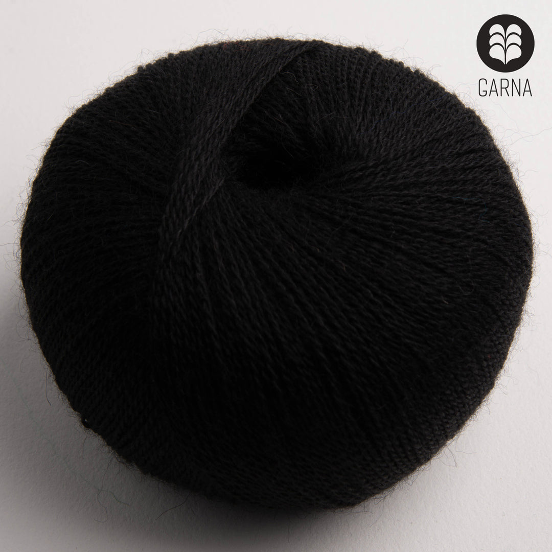 GARNA Alba Baby alpaca garn : 199 Sort