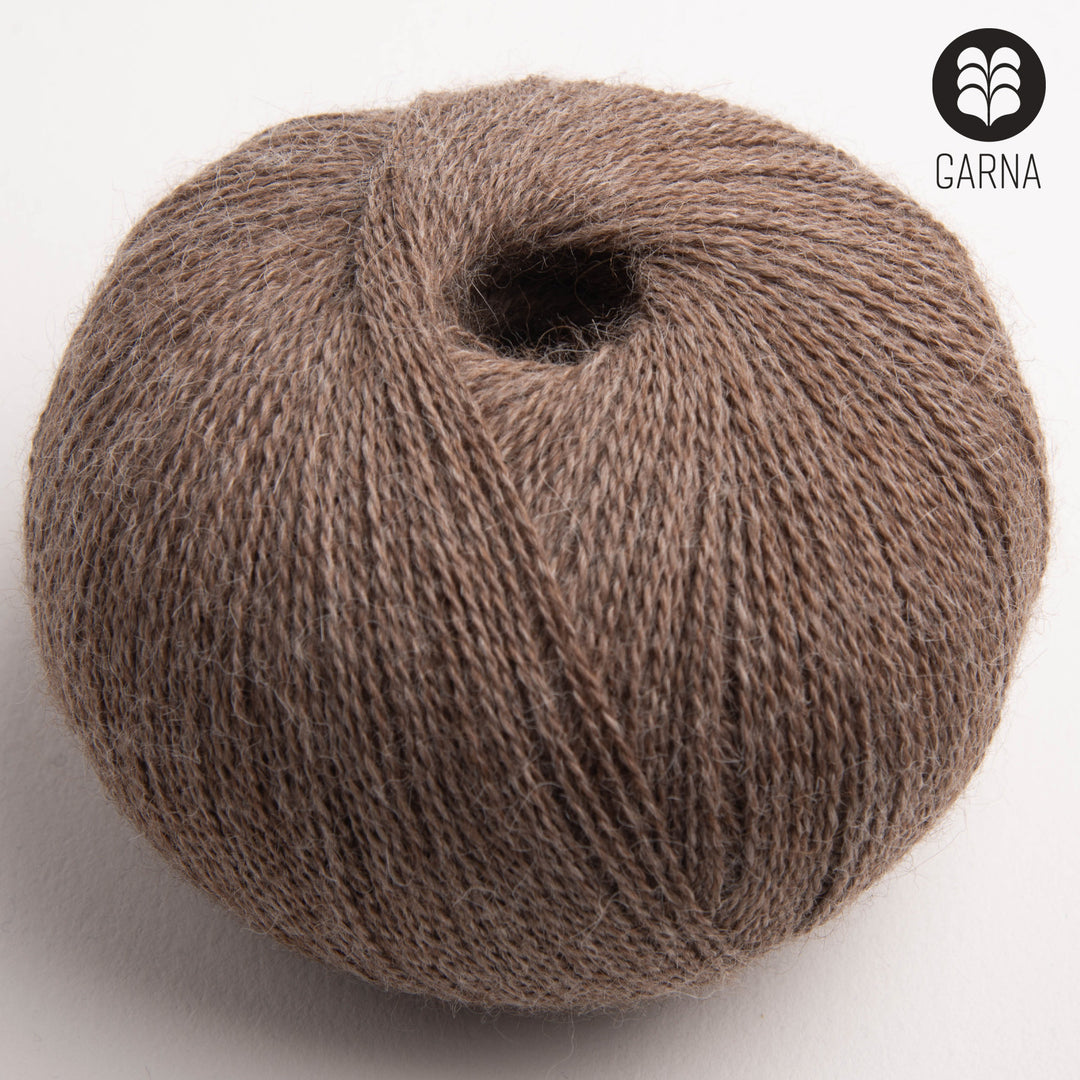 GARNA Alba Baby alpaca garn : 270 Gråbrun
