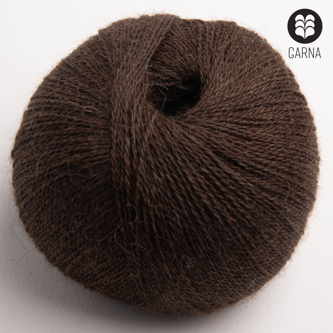 GARNA Alba Baby alpaca garn : 290 Mørkebrun