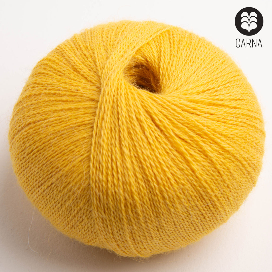 GARNA Alba Baby alpaca garn : 422 Gul