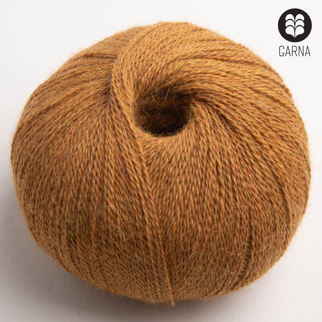 GARNA Alba Baby alpaca garn : 432 Meleret gul okker
