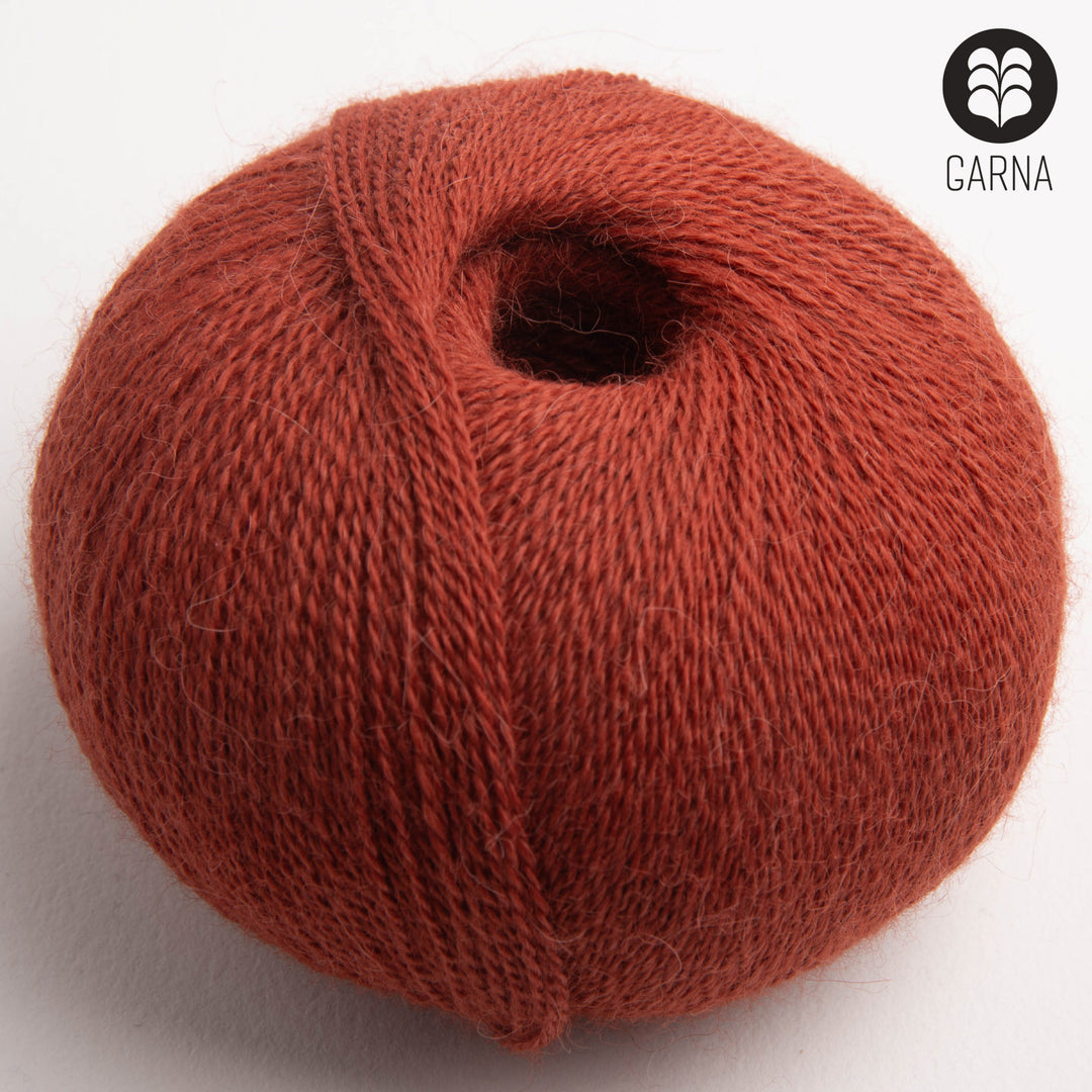 GARNA Alba Baby alpaca garn : 451 Brændt orange