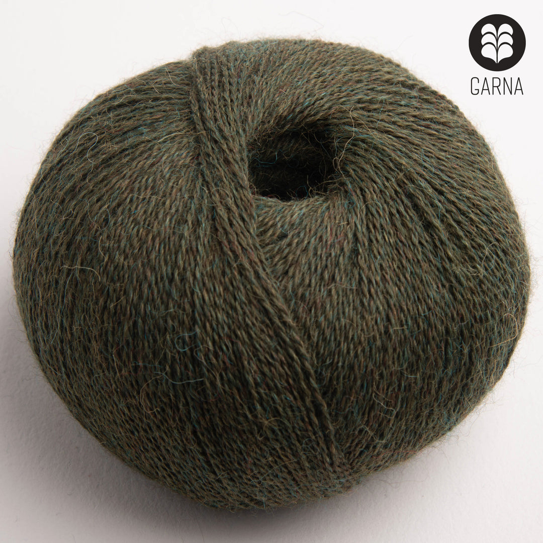 GARNA Alba Baby alpaca garn : 565 Jagt grøn