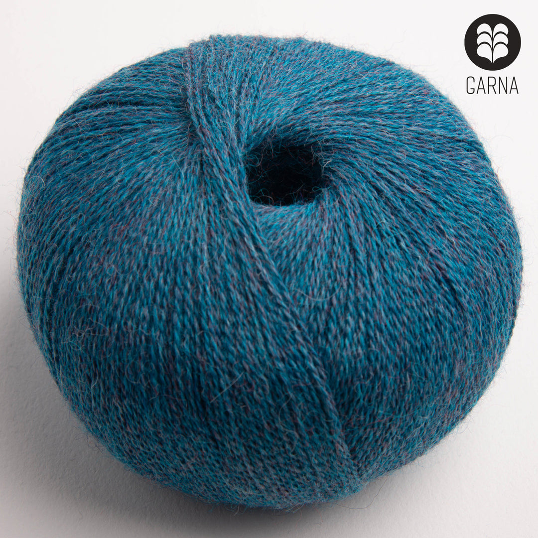 GARNA Alba Baby alpaca garn : 665 Mørk turkis