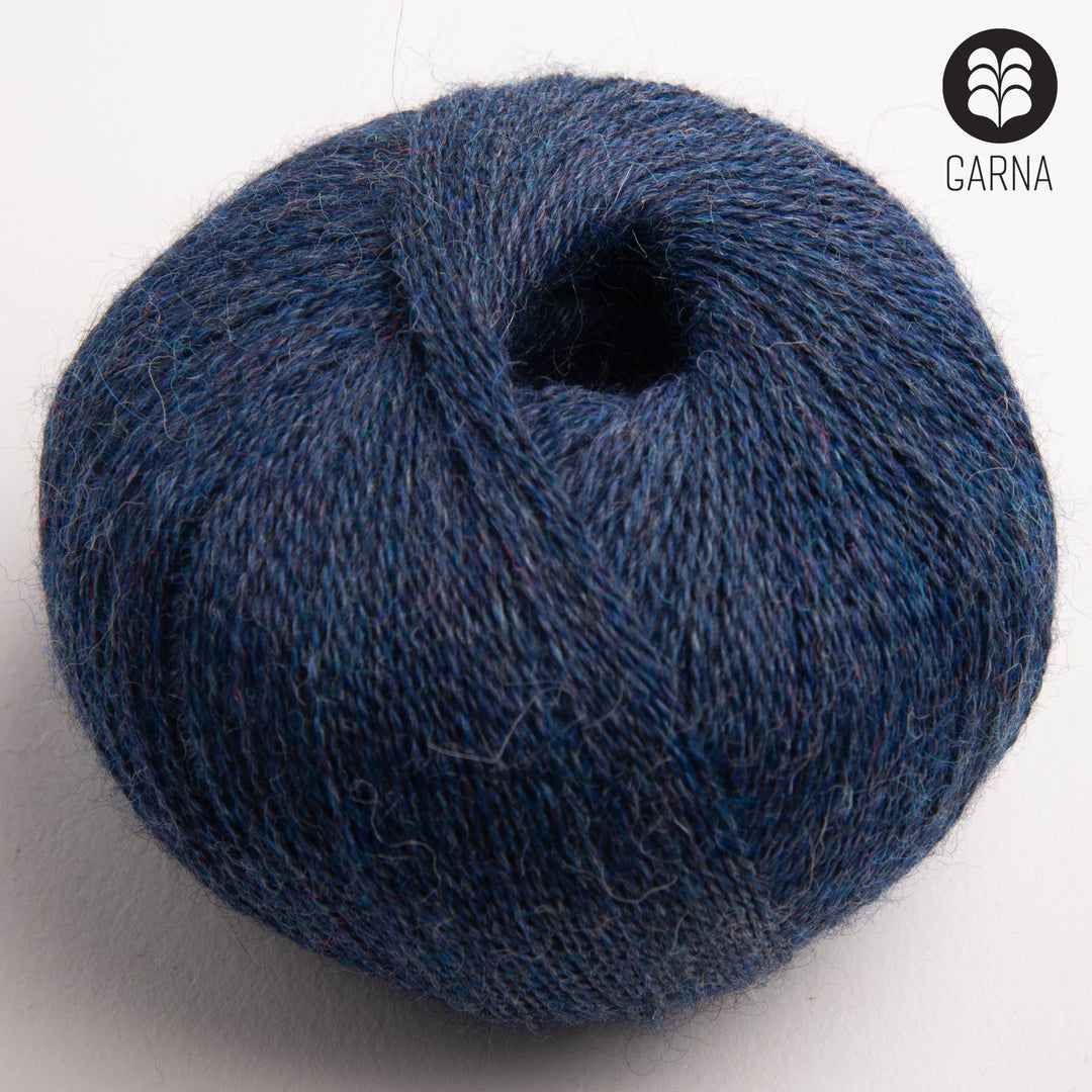 GARNA Alba Baby alpaca garn : 772 Meleret blå