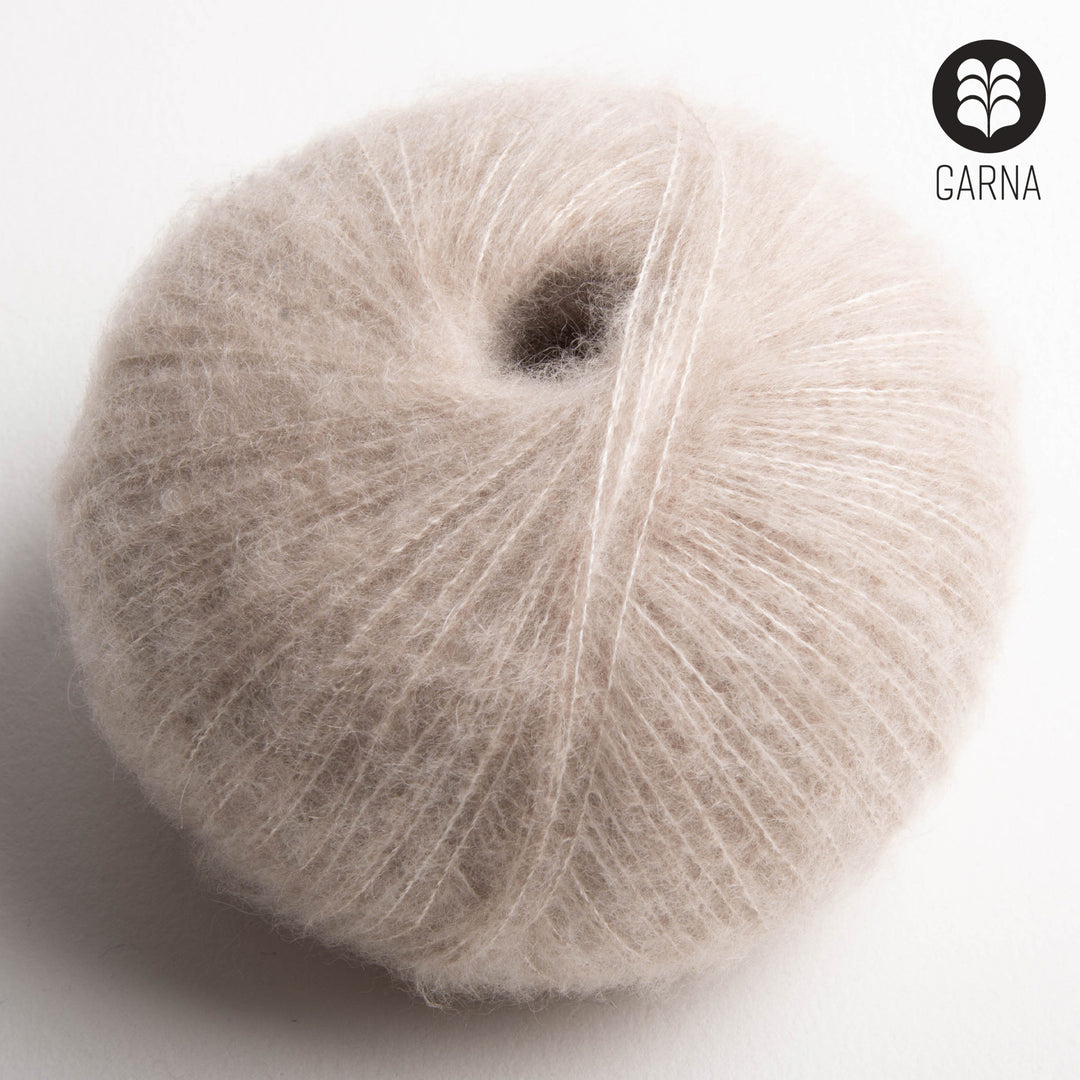 GARNA Cumulus Cashmere / silke garn : 256 Latte
