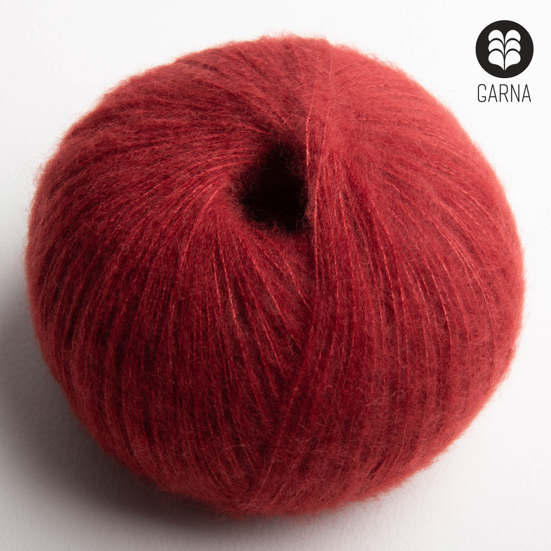 GARNA Cumulus Cashmere / silke garn : 462 Rød okker