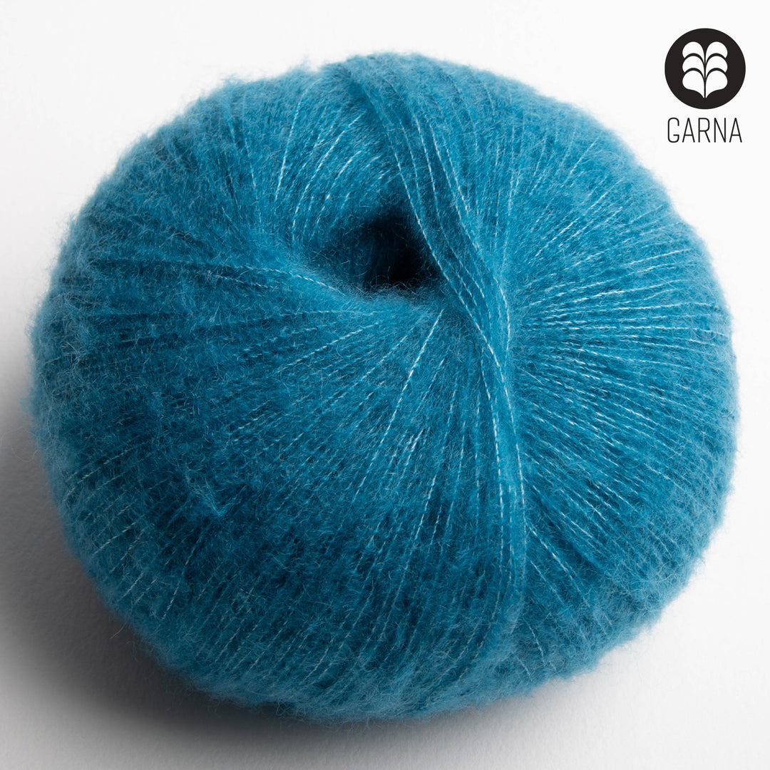 GARNA Cumulus Cashmere / silke garn : 663 Mørk Turkis
