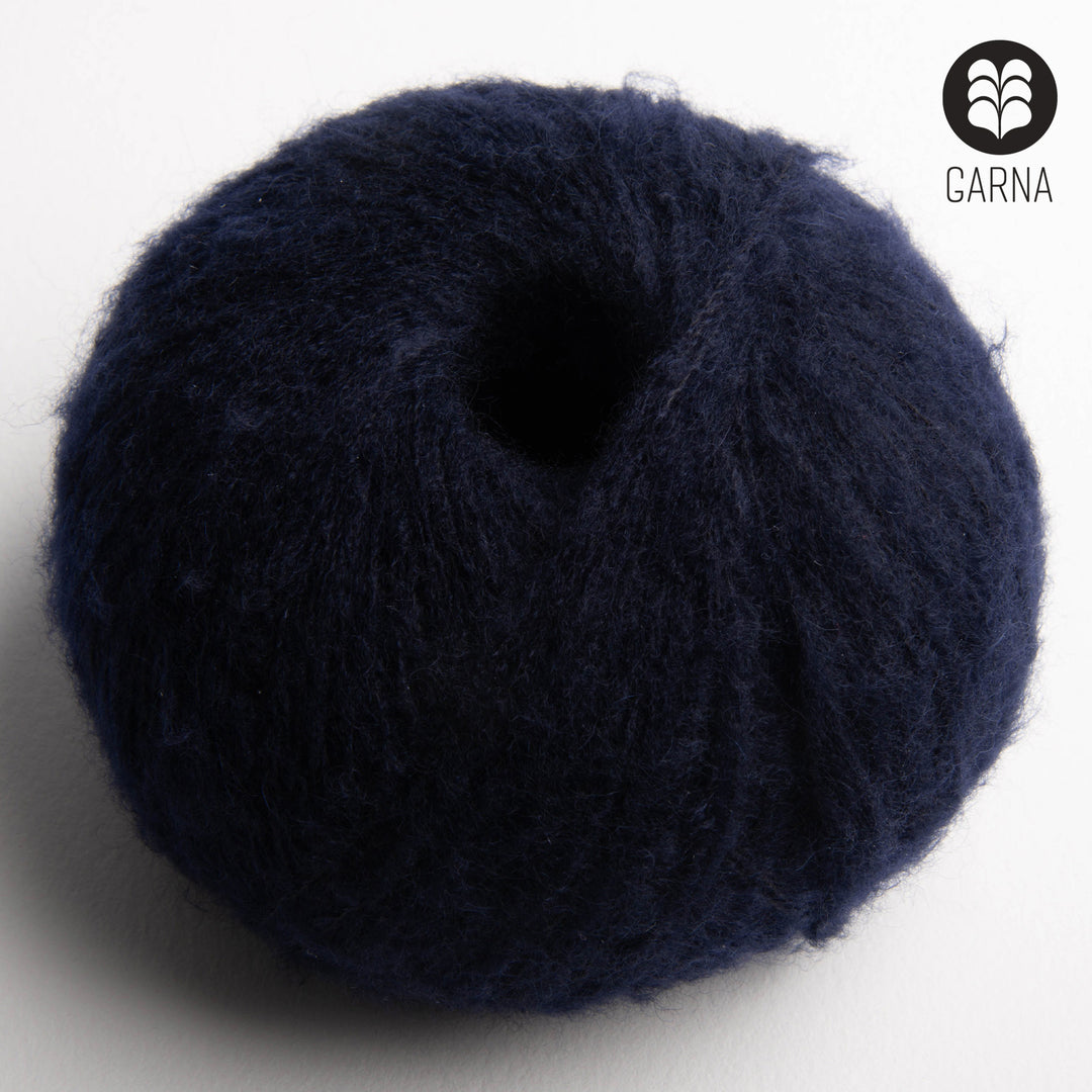 GARNA Cumulus Cashmere / silke garn : 795 Midnatsblå