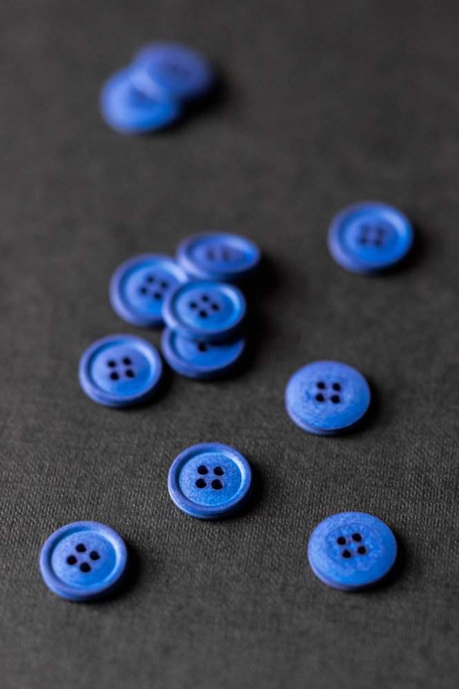 Merchant & Mills - Bright blue Bomuldsknap 15 mm