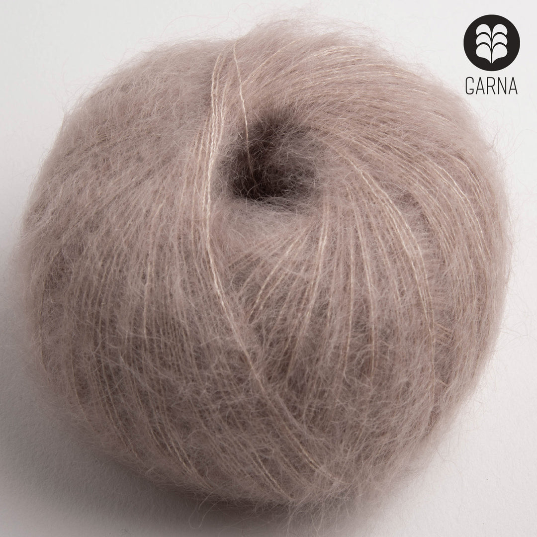 GARNA Cava Silk Mohair garn : 260 Perlemors latte