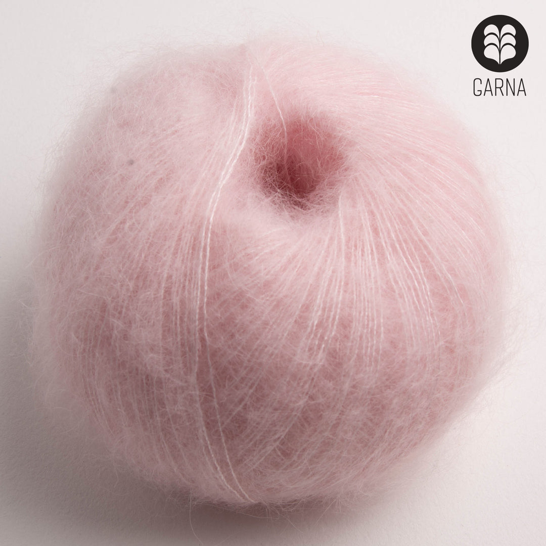 GARNA Cava Silk Mohair garn : 310 Rosa
