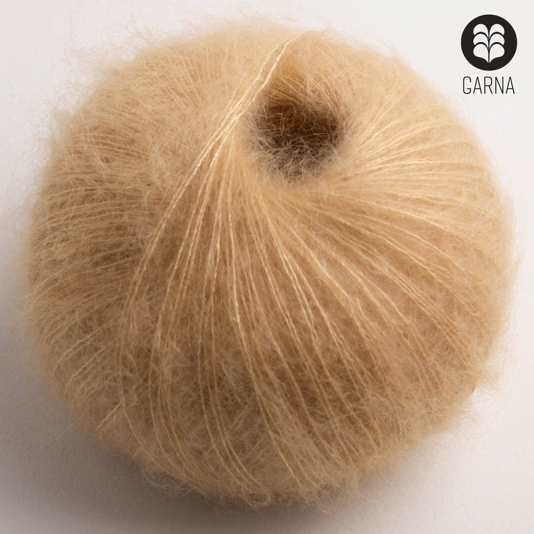 GARNA Cava Silk Mohair garn : 414 Sart gul