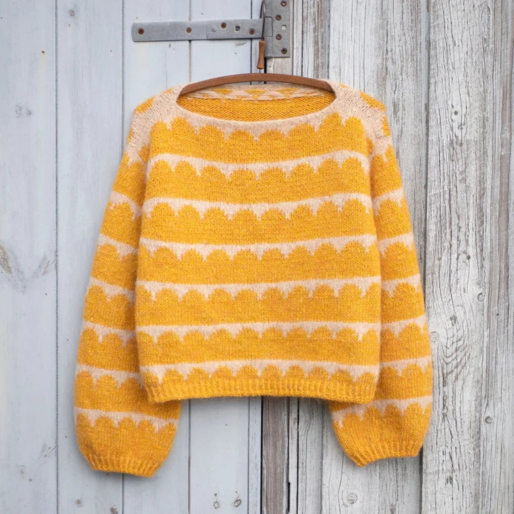 ROBINIA SWEATER Anne Ventzel - Garnkit (uden opskrift) 2-farvet