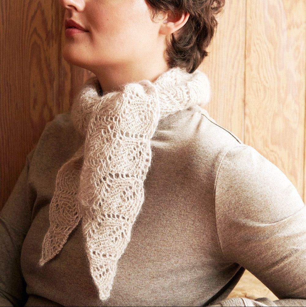 Hoja Scarf LeKnit  - Garnkit Lammeuld