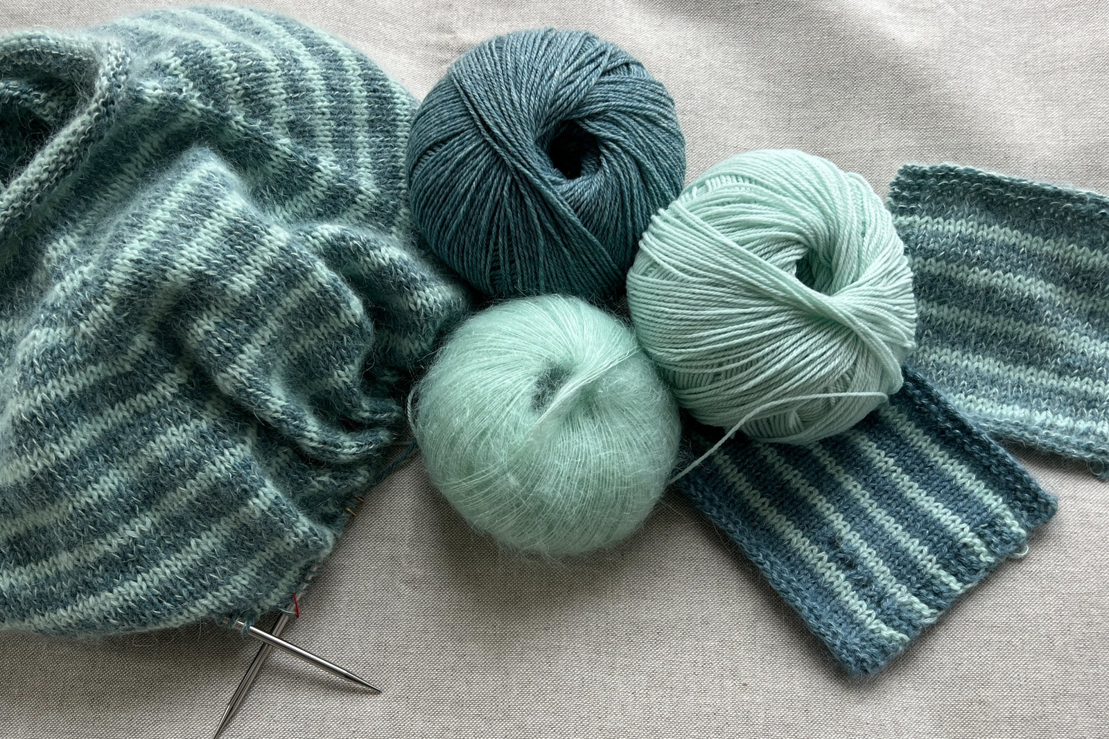 Garn- og farvesammensætning