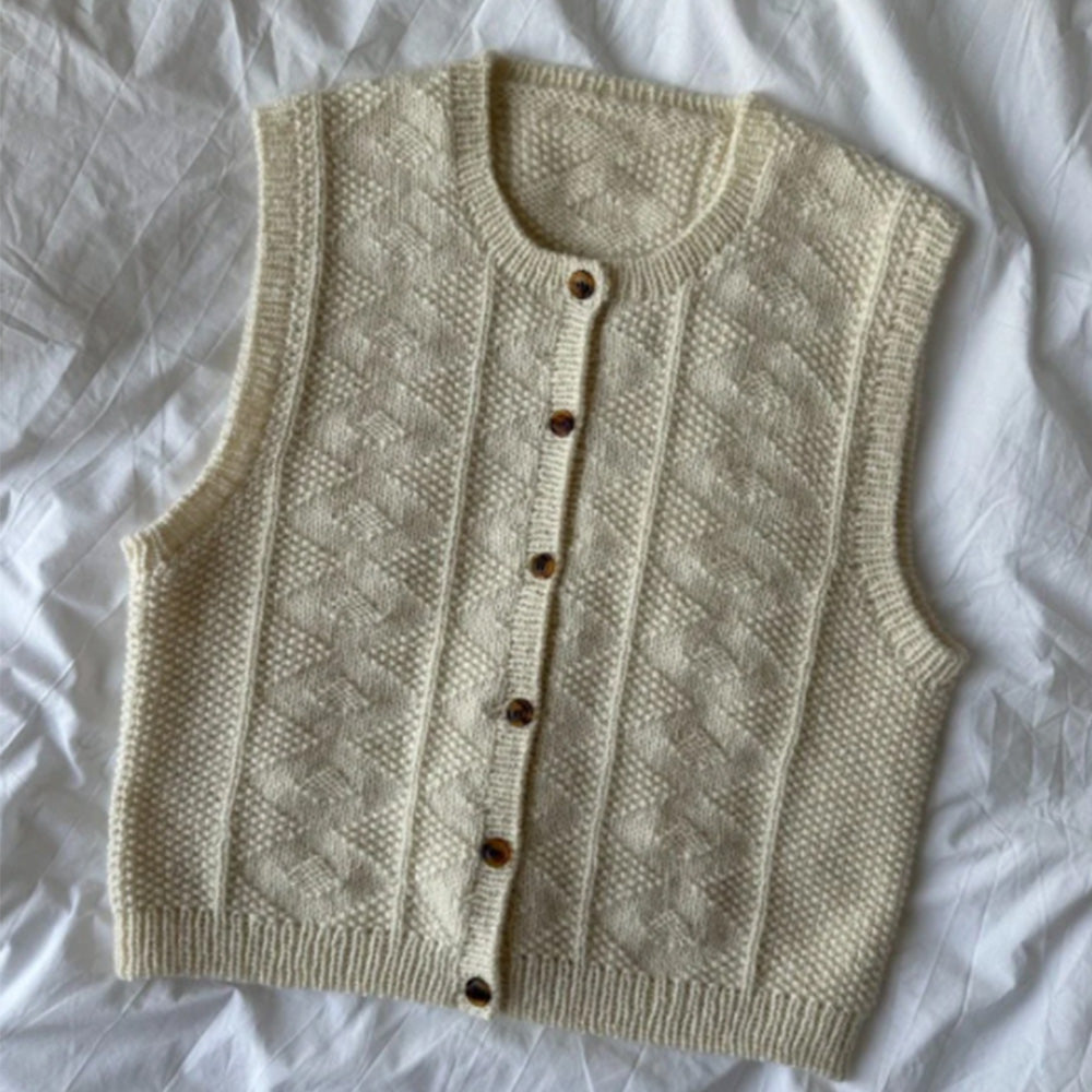 Esther Vest PetiteKnit - Strikkekit (baby alpaca)