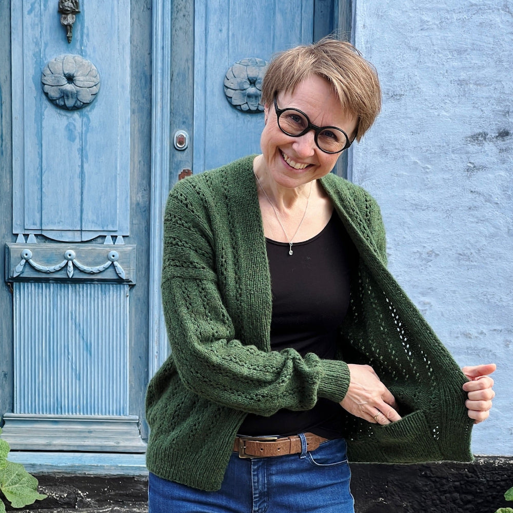 GARDEN Cardigan Ankestrick - strikkekit cashmere