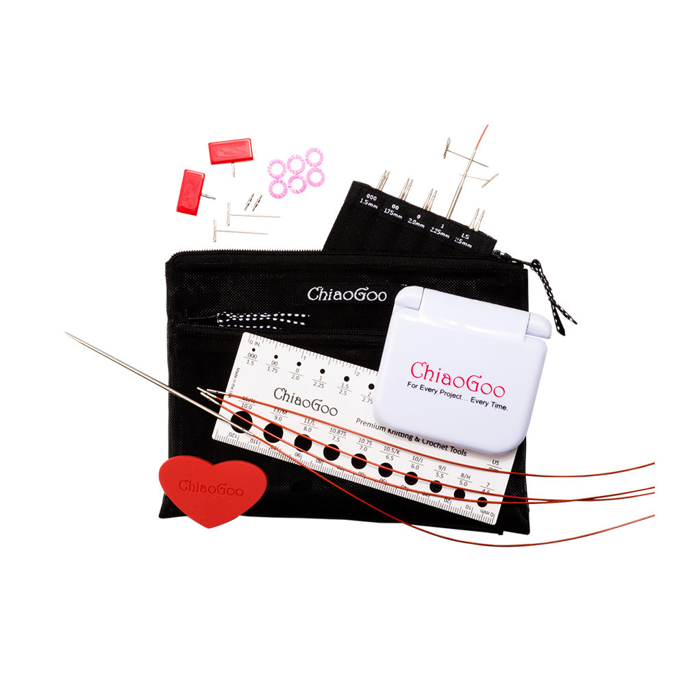 TWIST stålstrikkepindesæt i etui