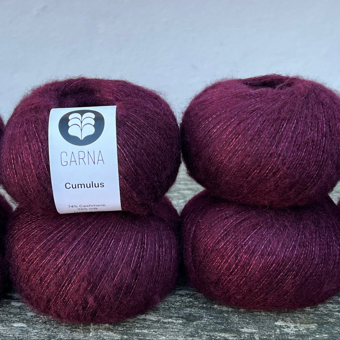 GARNA Cumulus Cashmere / silke garn : 395 Bordeaux