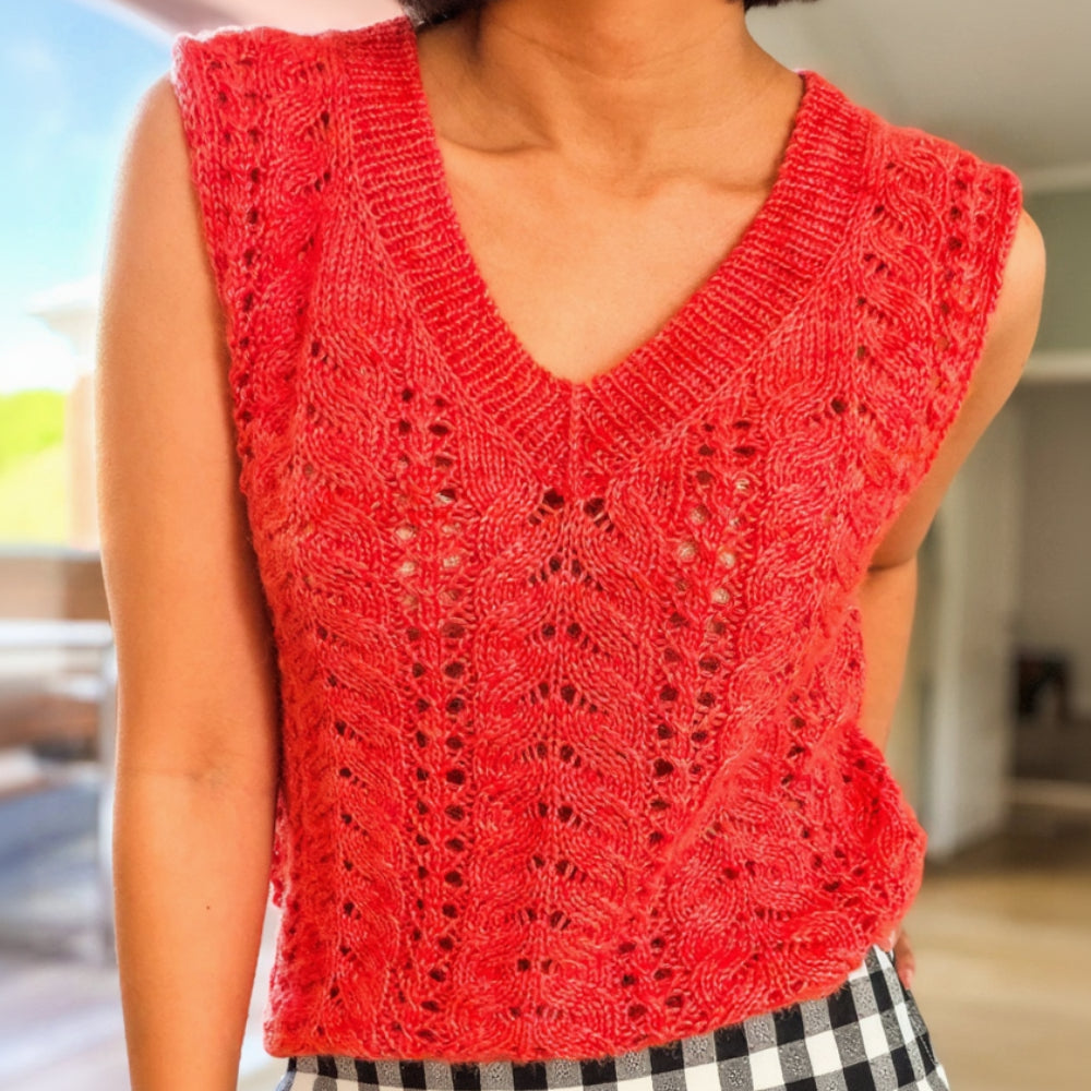 Lacy Day Vest Atelier Ajour - Strikkekit