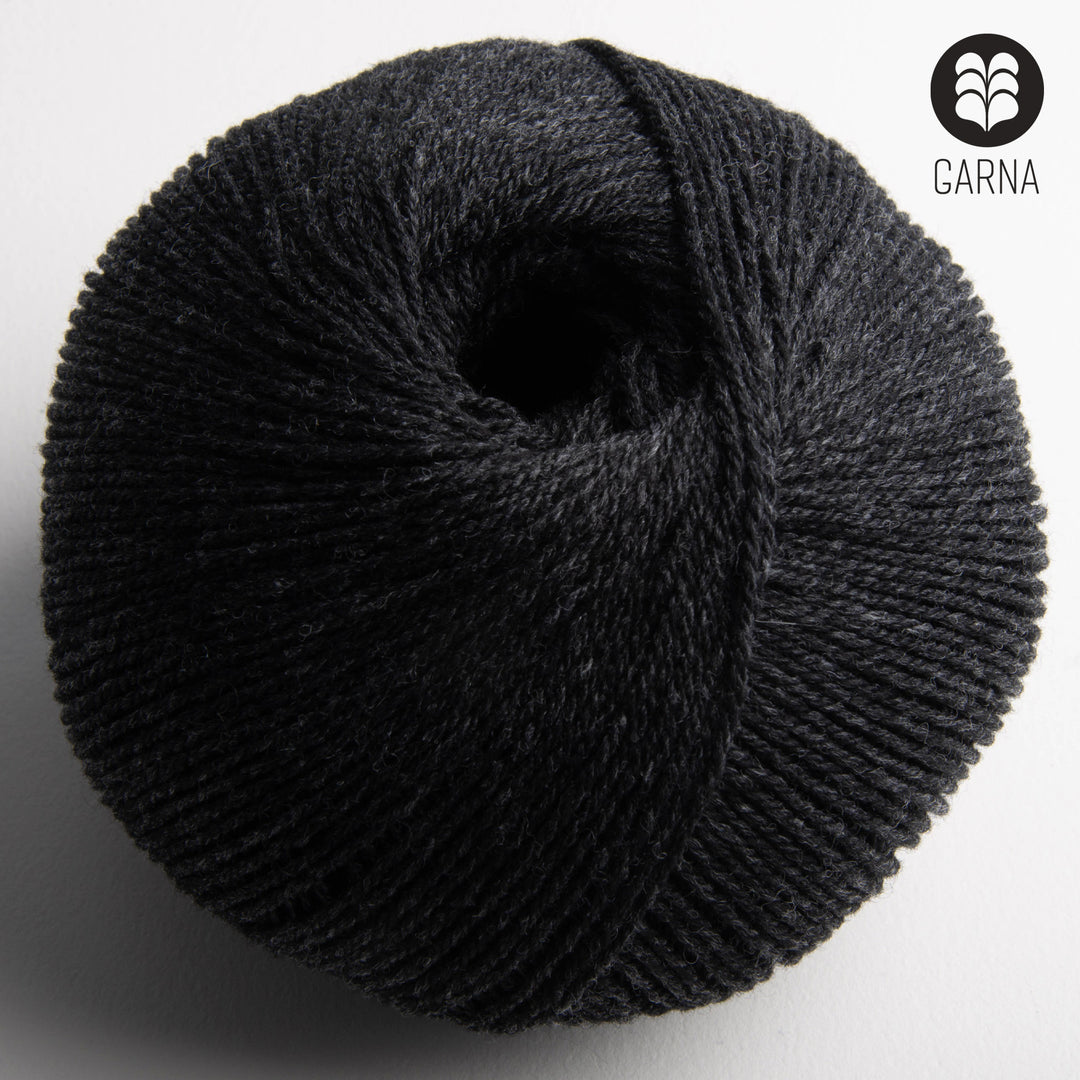 GARNA Nobilis Superfin Lammeuld garn : 185 Mørkegrå