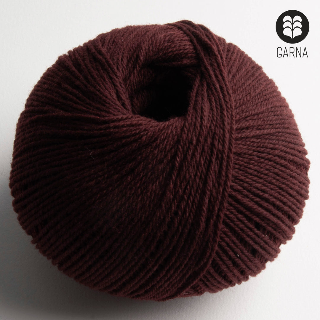 GARNA Nobilis Superfin Lammeuld garn : 396 Bordeaux