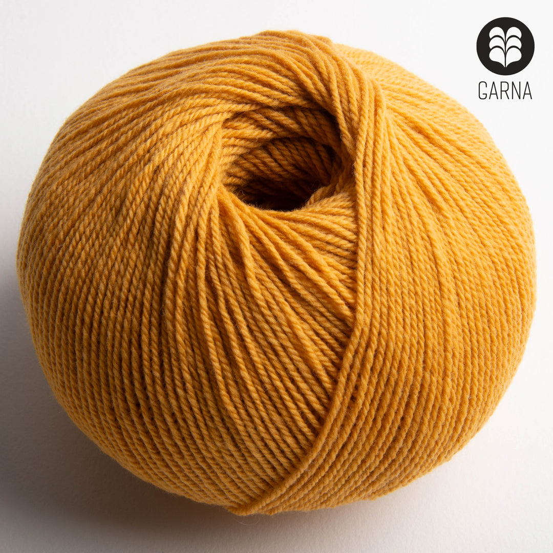 GARNA Nobilis Superfin Lammeuld garn : 430 Gul okker