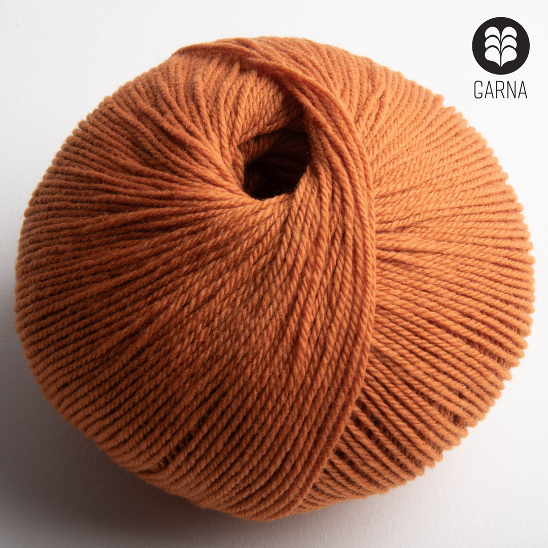 GARNA Nobilis Superfin Lammeuld garn : 436 Orange