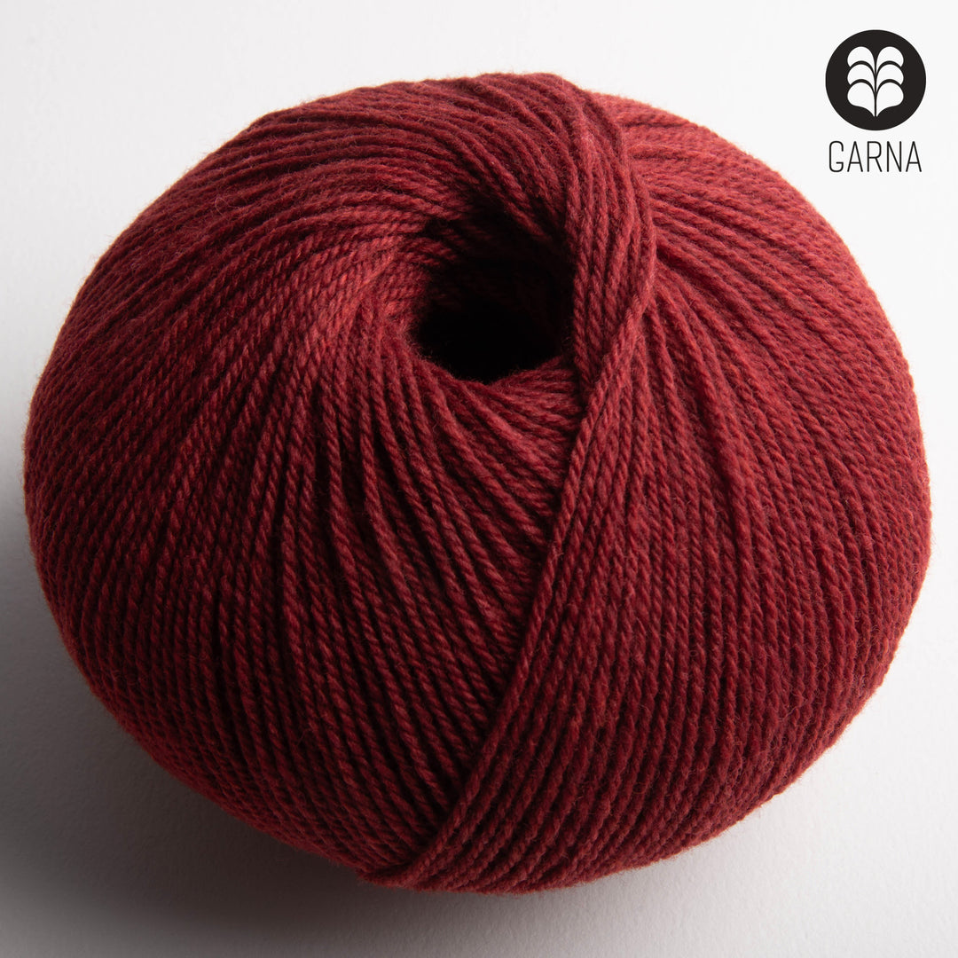 GARNA Nobilis Superfin Lammeuld garn : 465 Svenskrød