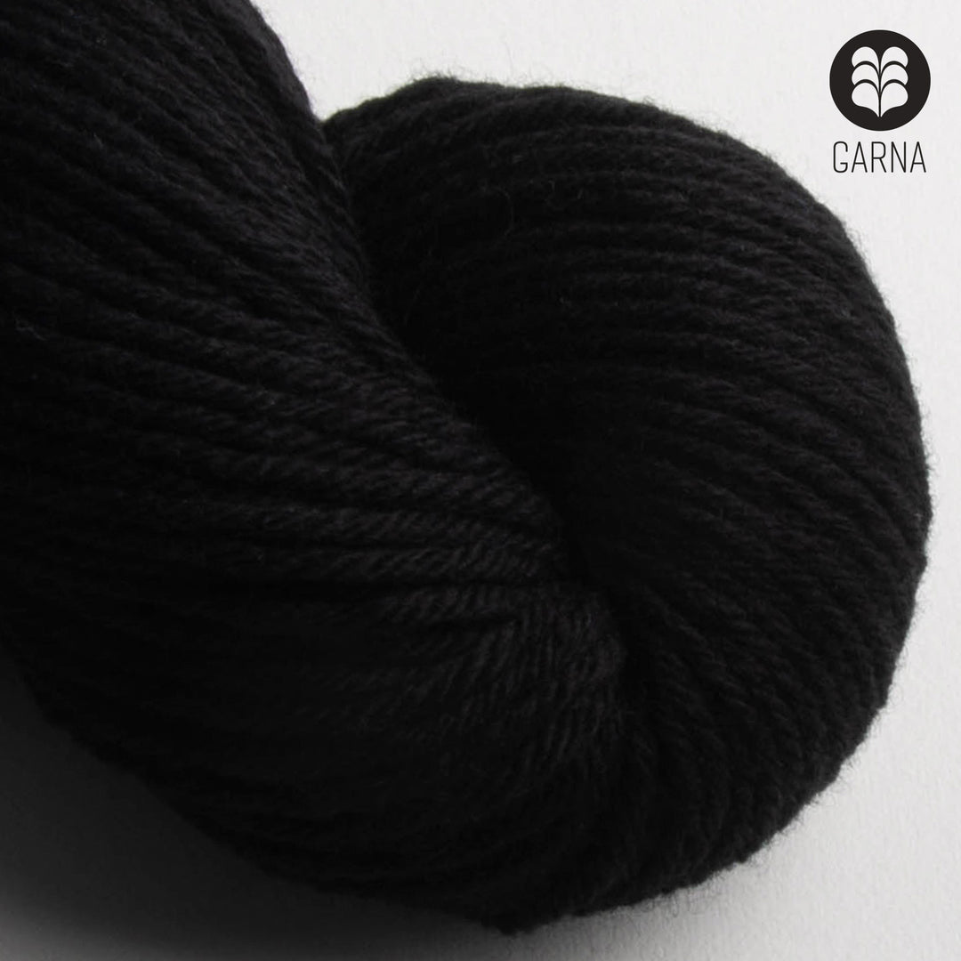 GARNA Nobilis 2 Superfin Lammeuld garn : Sort
