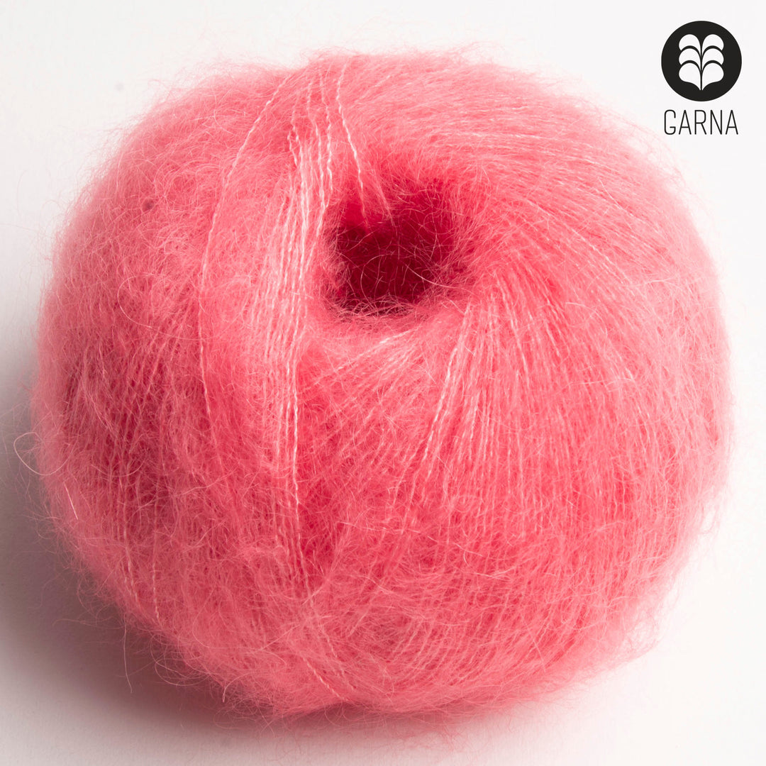 GARNA Cava Silk Mohair garn : 353 Koral