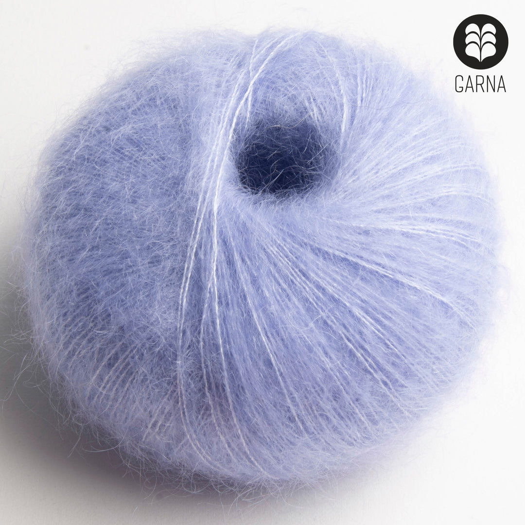 GARNA Cava Silk Mohair garn : 815 Lys lavendel