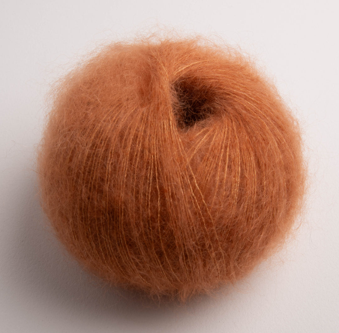 GARNA Cava Silk Mohair garn : Kobber orange