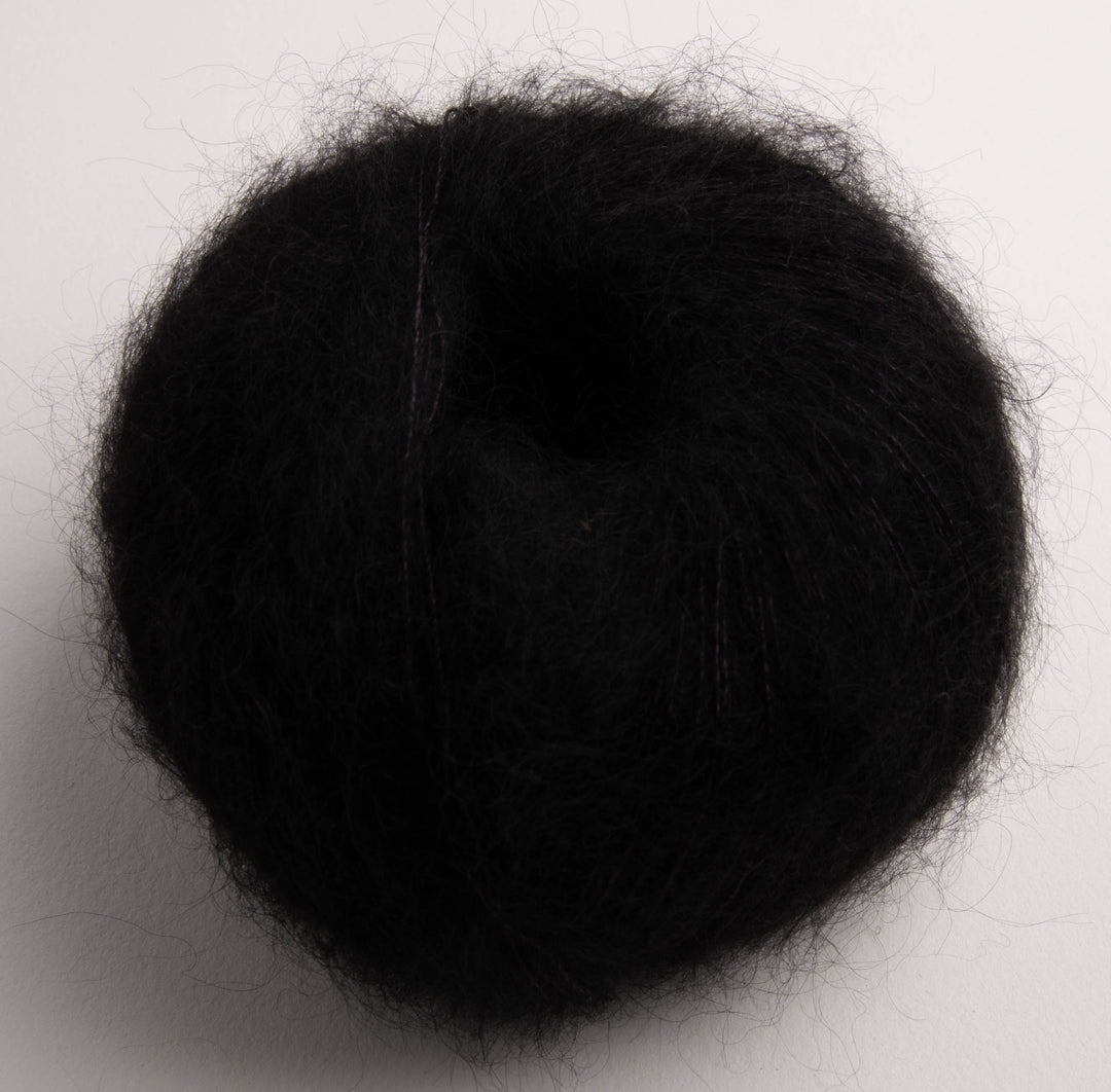 GARNA Cava Silk Mohair garn : Sort