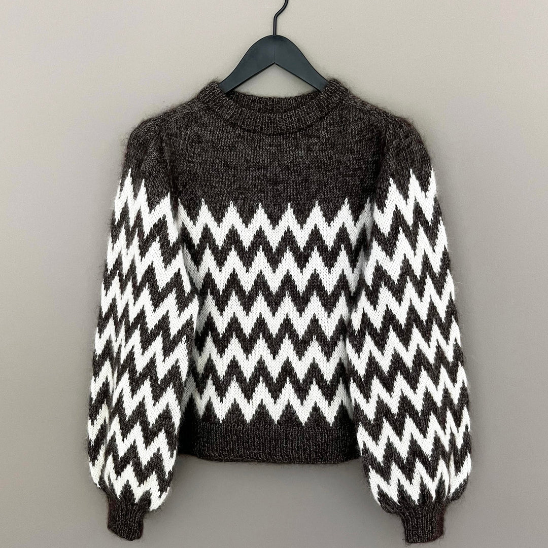 PUFFY ZIGZAG norgardknit - Garnkit (uden opskrift) Mohair