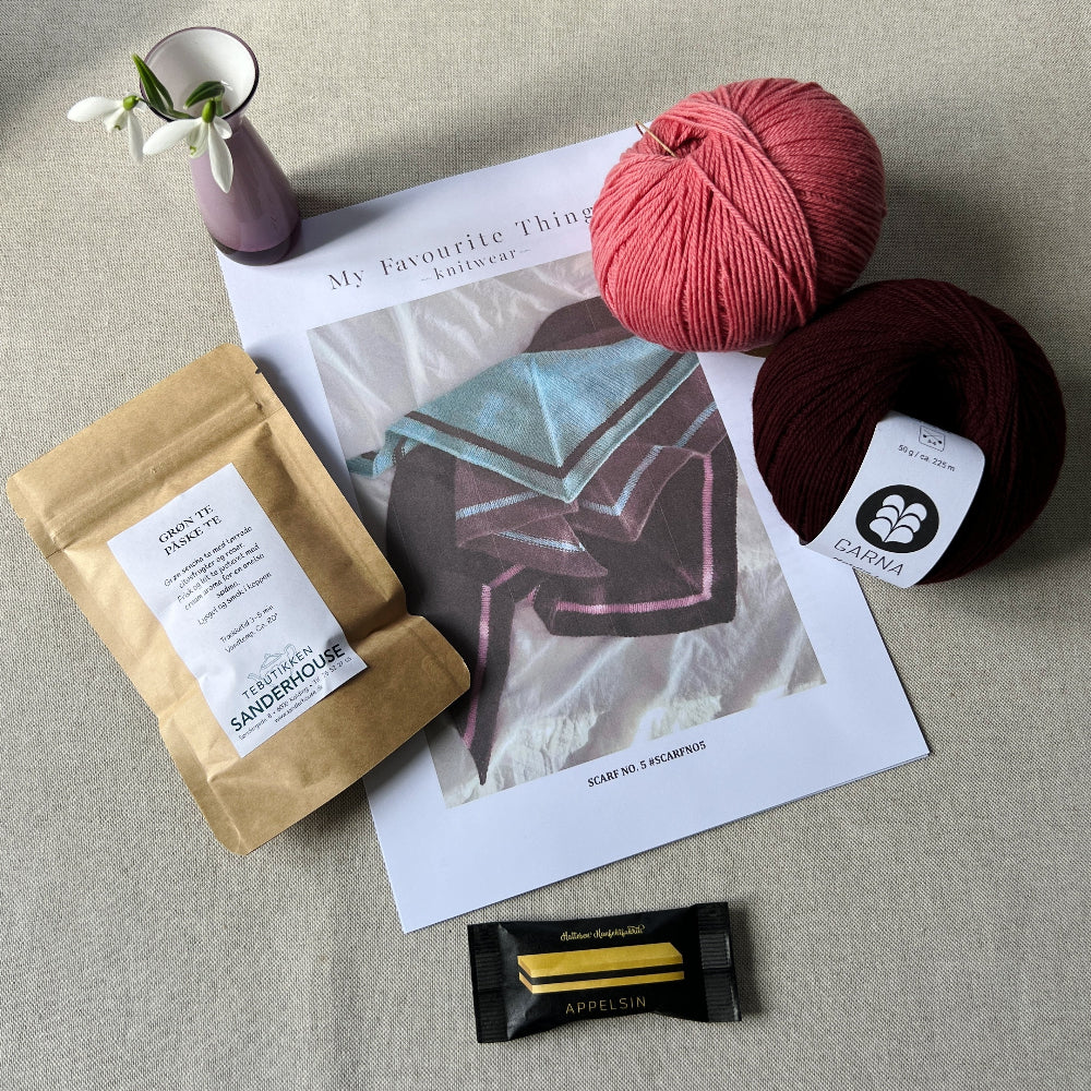 Påskeæg - Scarf no. 5 - lammeuld