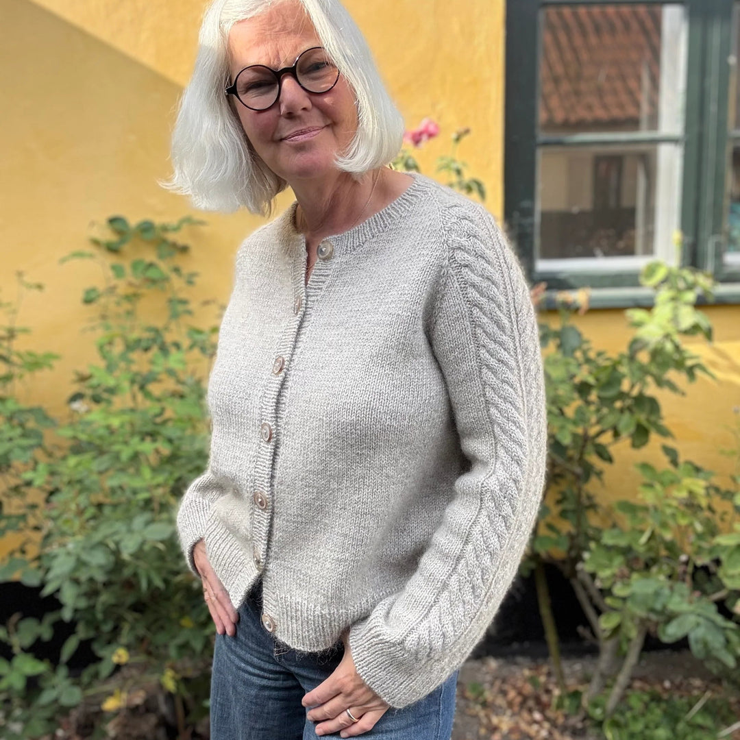 Simply Cable Cardigan Lenes Knitwear - Garnkit (uden opskrift)