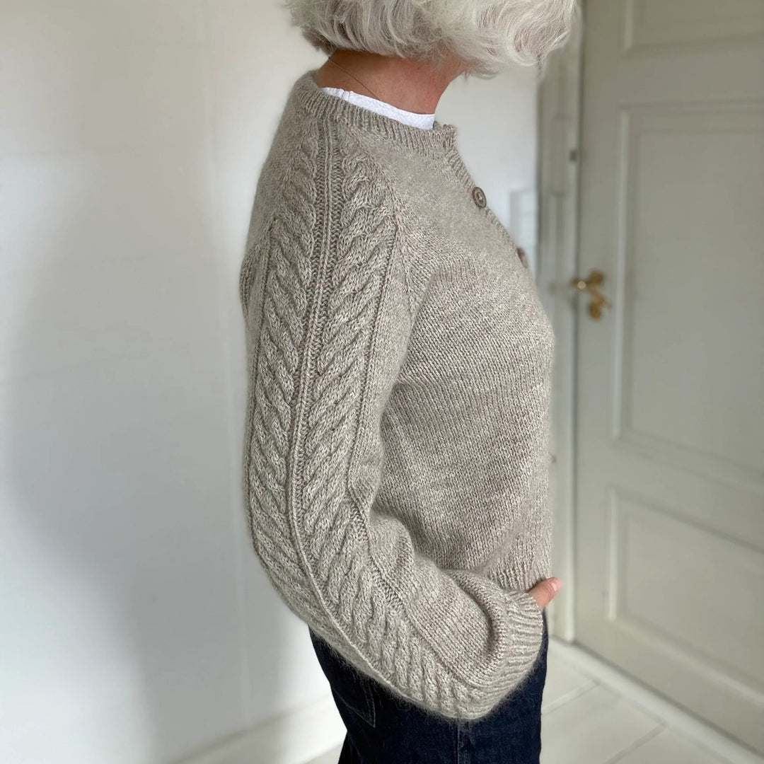 Simply Cable Cardigan Lenes Knitwear - Garnkit (uden opskrift)