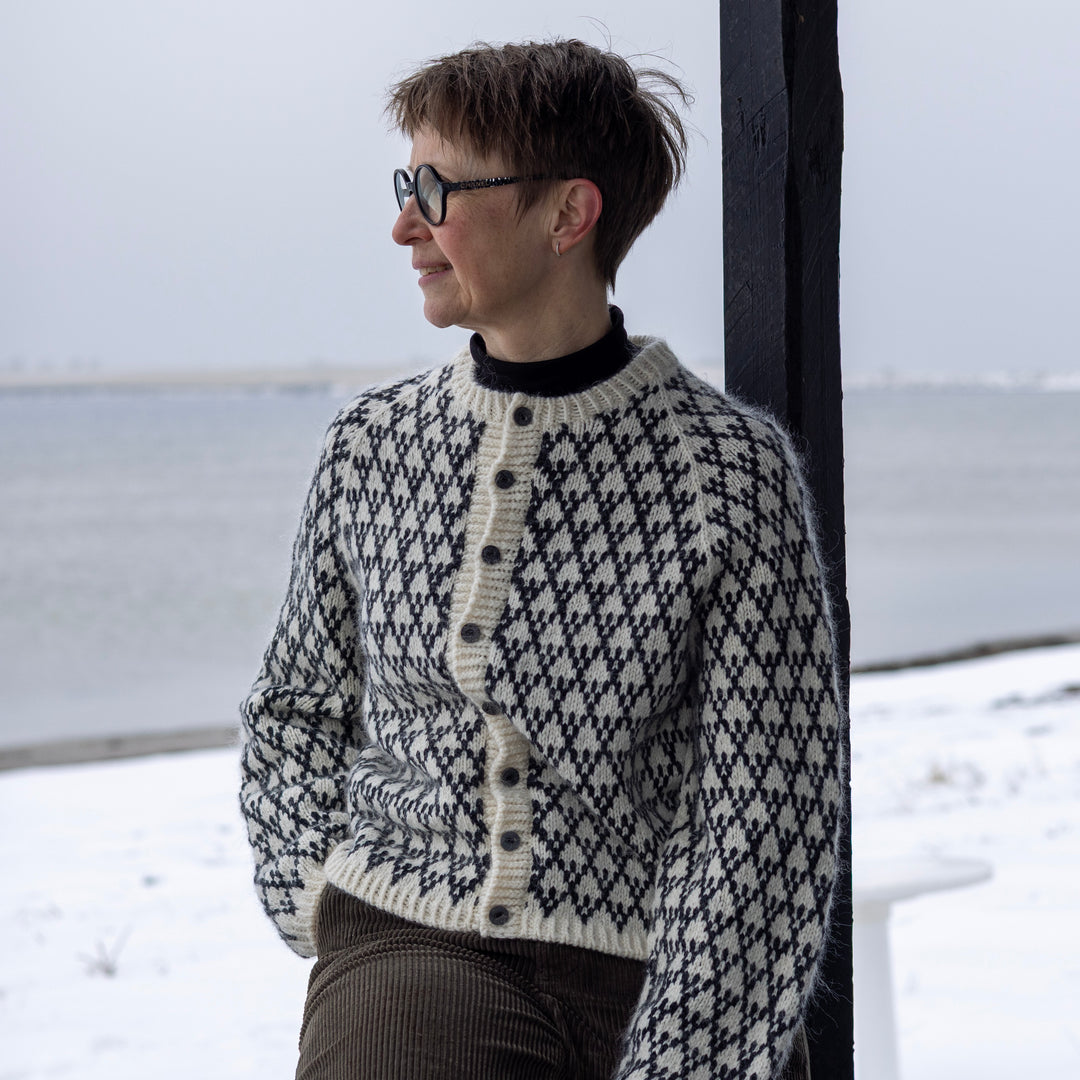 SPOT CARDIGAN Anne Ventzel - Garnkit (uden opskrift) Mohair