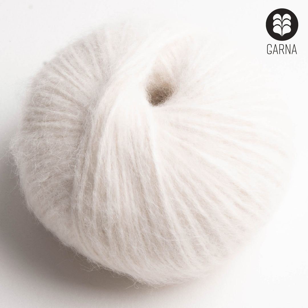 GARNA Adonia Baby suri alpaca garn : Natur hvid