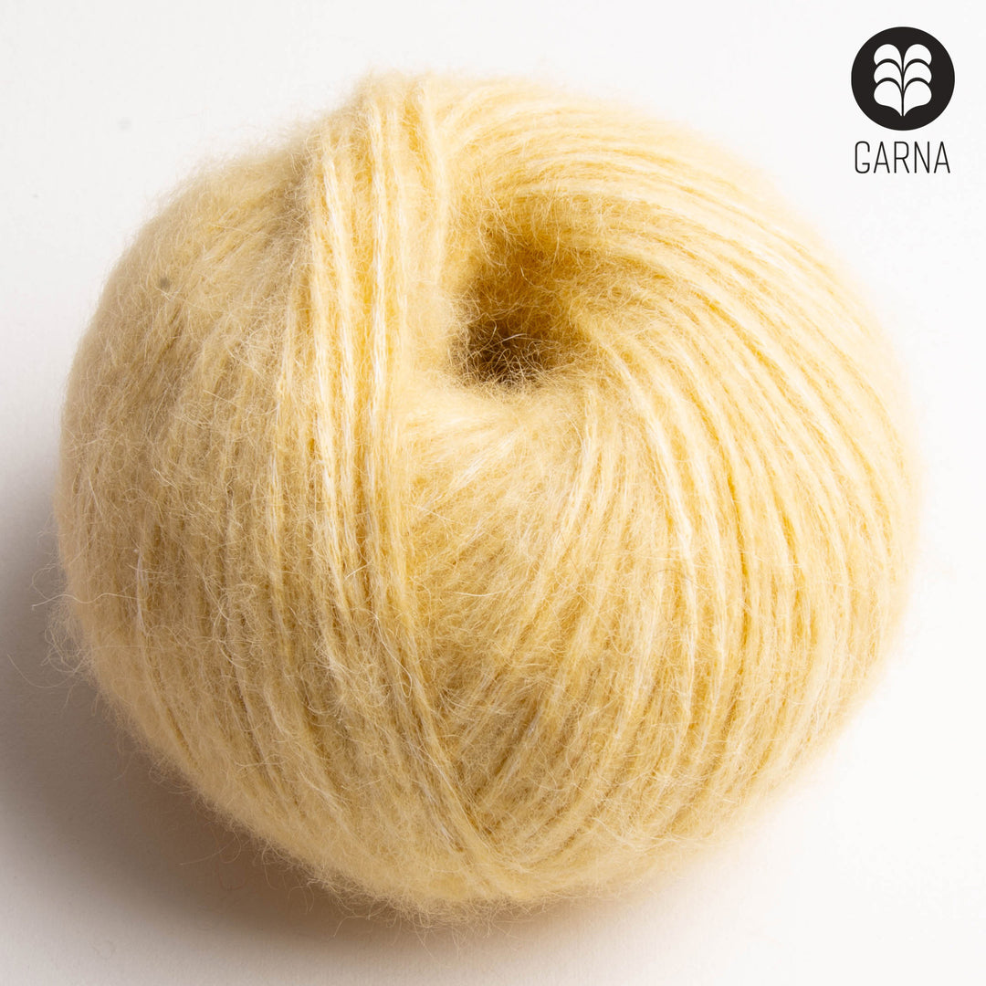 GARNA Adonia Baby suri alpaca garn : Sart gul