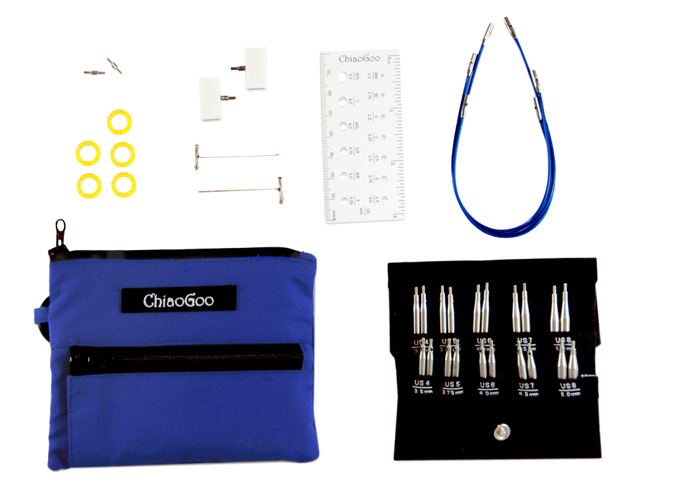 ChiaoGoo - TWIST Blue Shorties pindesæt ⎟ Small / 5 & 8 cm