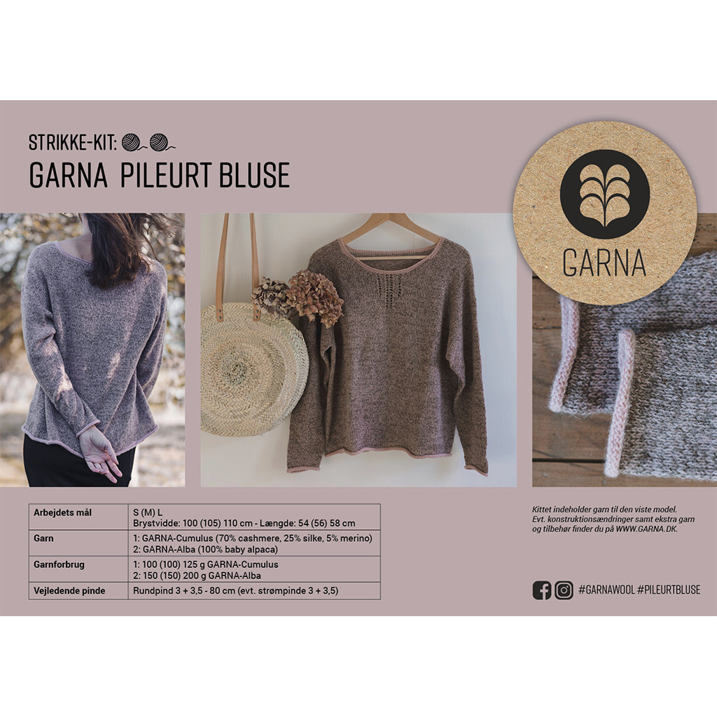 Pileurt bluse - Strikkekit