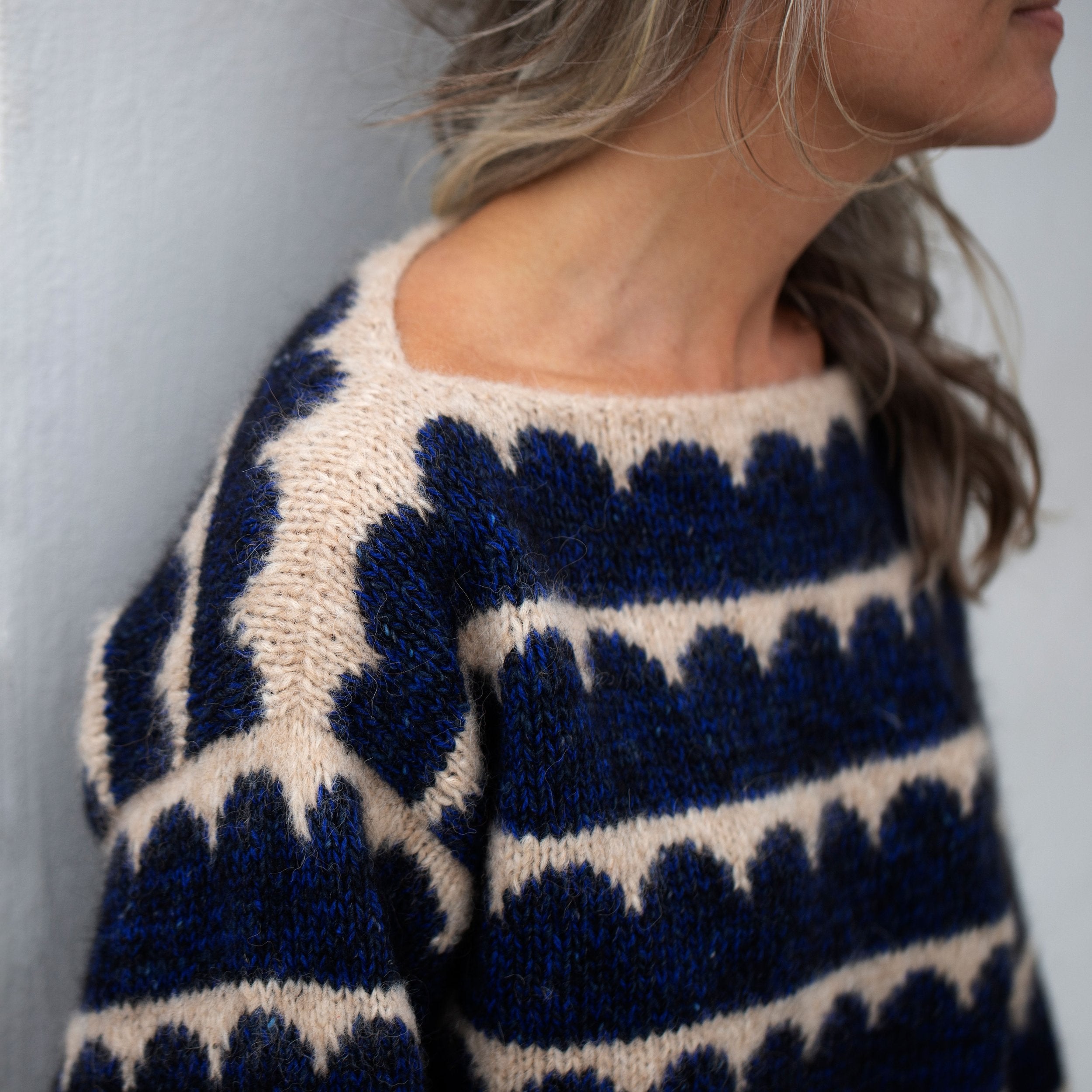 Robinia Sweater Anne Ventzel - Strikkekit 2-farvet