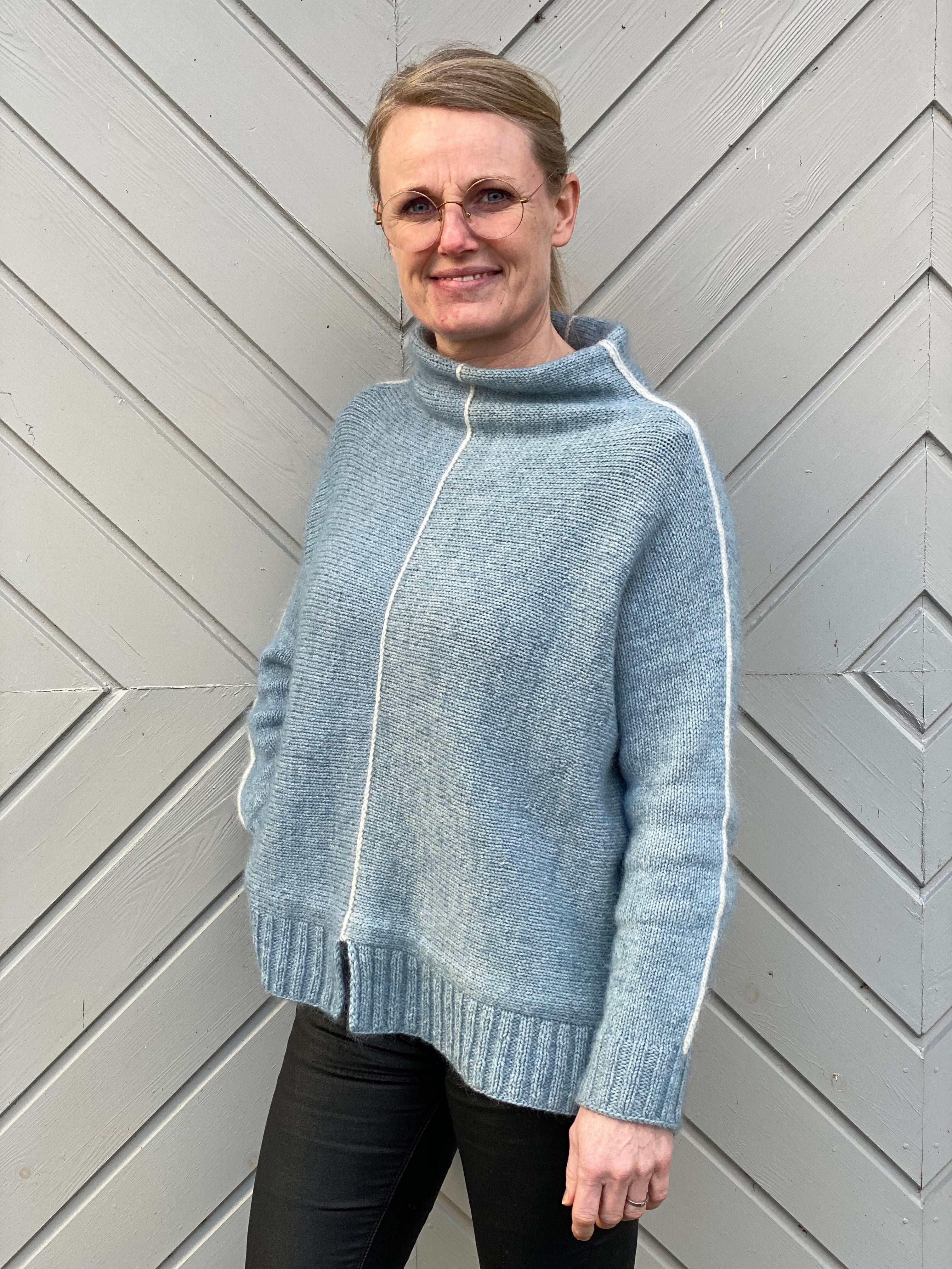 Mentha sweater - Strikkekit - ensfarvet