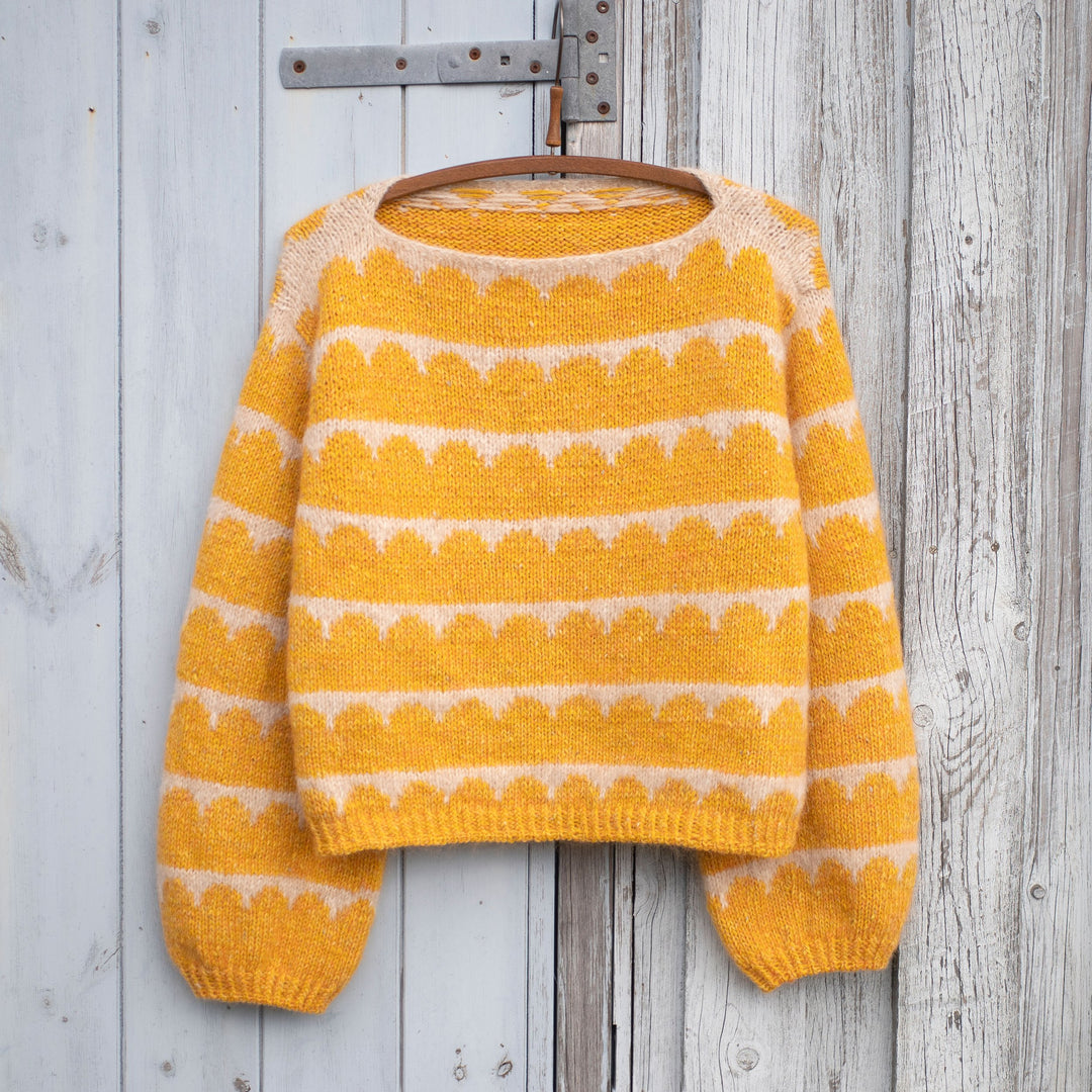 ROBINIA SWEATER Anne Ventzel - Strikkekit 2-farvet